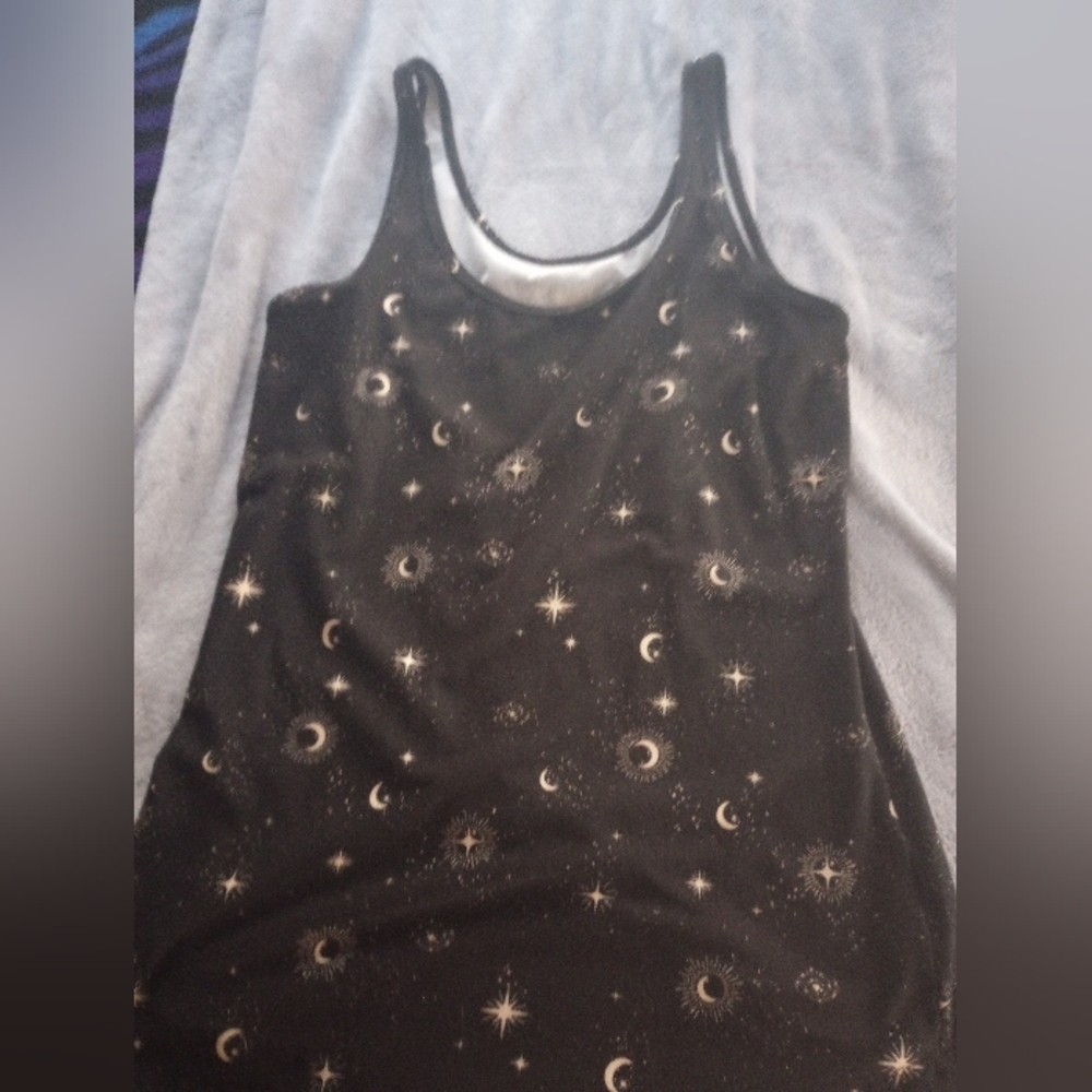 No Boundaries Black Graphic Tank Top